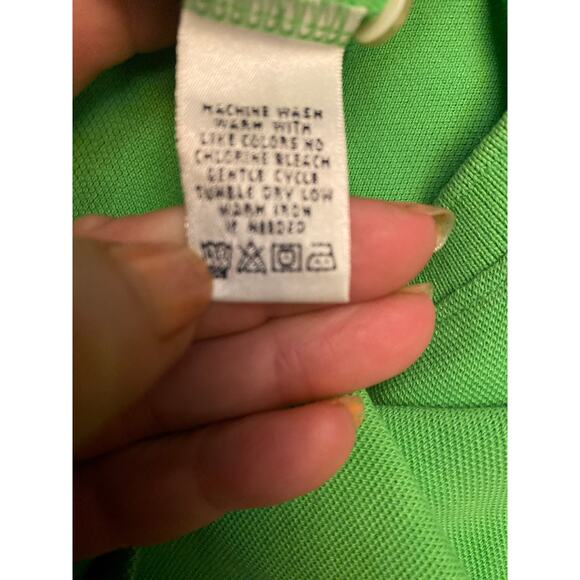 VTG Lilly Pullitzer Women's Size XL Pima Cotton Sleeveless Polo Top Shirt Green - Picture 5 of 5